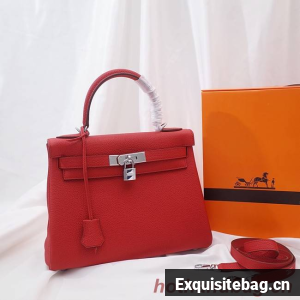 Hermes Kelly Shoulder Bag Original TOGO Leather KY3255 red