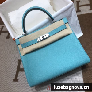 Hermes Kelly Shoulder Bag Original TOGO Leather KY3255 sky blue