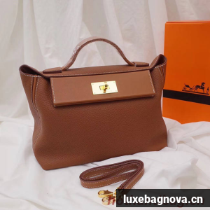 Hermes Kelly togo Leather Tote Bag H2424 brown