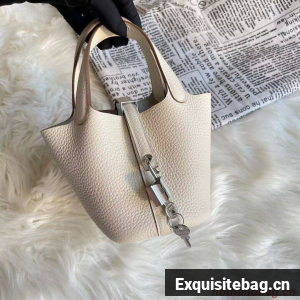 Hermes Mini Picotin 14 Lock Bags Original Togo Leather PL5302 Cream