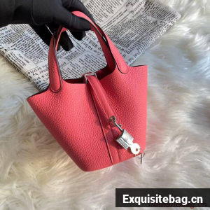 Hermes Mini Picotin 14 Lock Bags Original Togo Leather PL5302 Rose