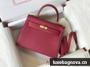 Hermes Original Epsom Leather KEL2578 Burgundy