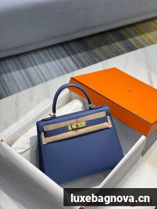 Hermes Original Epsom Leather KEL2578 dark blue