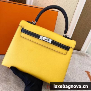 Hermes Original Epsom Leather KEL2578 yellow&black