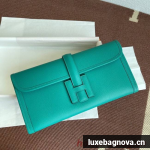 Hermes Original Espom Leather Clutch 37088 blue