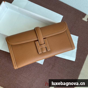 Hermes Original Espom Leather Clutch 37088 brown