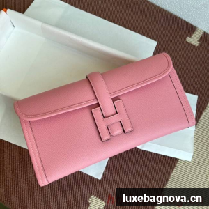 Hermes Original Espom Leather Clutch 37088 cherry blossoms