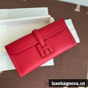 Hermes Original Espom Leather Clutch 37088 red