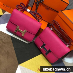 Hermes Original Espom Leather Constance Bag 5333 Purplish red