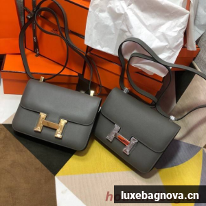 Hermes Original Espom Leather Constance Bag 5333 dark gray