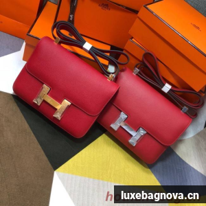 Hermes Original Espom Leather Constance Bag 5333 red