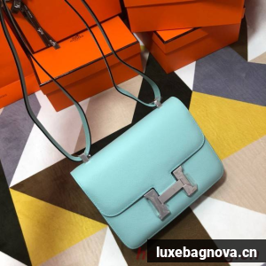 Hermes Original Espom Leather Constance Bag 5333 sky blue
