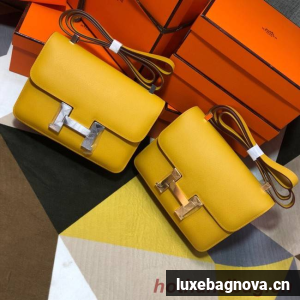 Hermes Original Espom Leather Constance Bag 5333 yellow