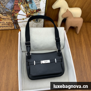 Hermes Original Leather 23CM Mini Jypsiere H0880 Black