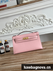 Hermes Original Swift Leather Mini Kelly K22CM H23560 Light Pink
