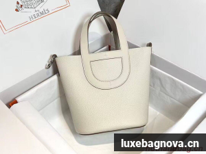 Hermes Original Togo Leather Bag H3602 White