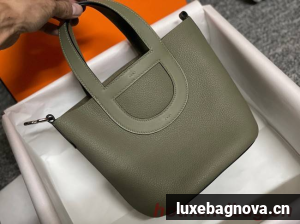Hermes Original Togo Leather Bag H3602 blackish green