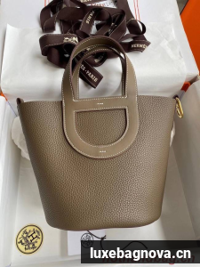 Hermes Original Togo Leather Bag H3602 dark gray