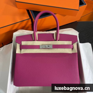 Hermes Original Togo Leather HB30O Fuchsia