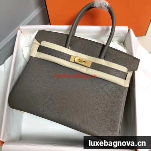 Hermes Original Togo Leather HB30O dark gray