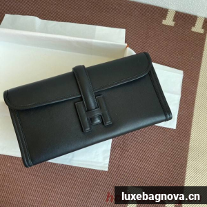 Hermes Original jige swift Leather Clutch 37088 black