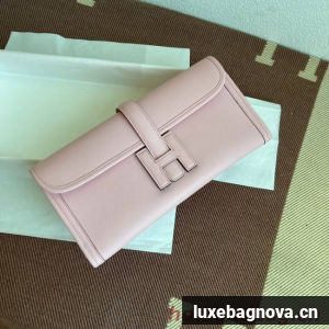 Hermes Original jige swift Leather Clutch 37088 light pink
