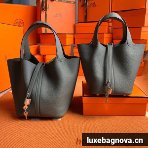 Hermes Picotin Lock Bags Original togo Leather PL3388 Almond green