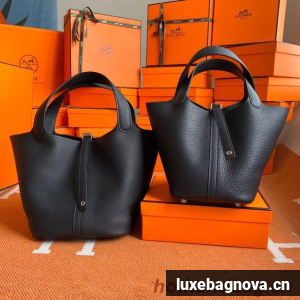 Hermes Picotin Lock Bags Original togo Leather PL3388 black