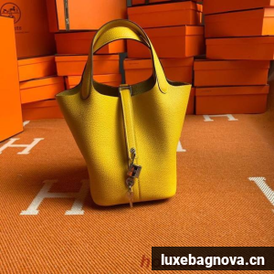 Hermes Picotin Lock Bags Original togo Leather PL3388 lemon