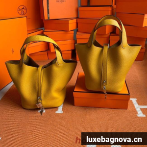 Hermes Picotin Lock Bags Original togo Leather PL3388 yellow