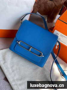 Hermes Roulis 19cm Evercolor 9D H9003 Electro optic blue&Silver