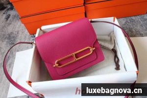 Hermes Roulis 19cm Evercolor 9D H9003 Plum&Gold