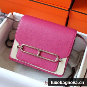 Hermes Roulis 19cm Evercolor 9D H9003 Plum&Silver