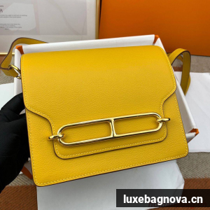 Hermes Roulis 19cm Evercolor 9D H9003 Yellow Gold