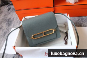 Hermes Roulis 19cm Evercolor 9D H9003 gray&Gold