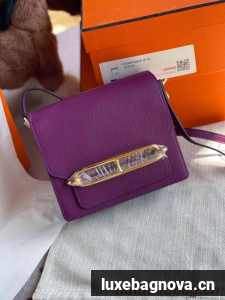 Hermes Roulis 19cm Evercolor 9D H9003 purple&Gold