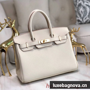 Hermes original Epsom Leather HB35O cream&gold Metal