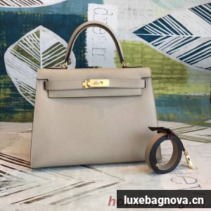 Hermes original Kelly Epsom Leather KL32 Beige