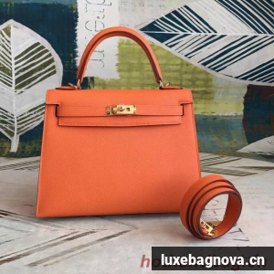 Hermes original Kelly Epsom Leather KL32 orange