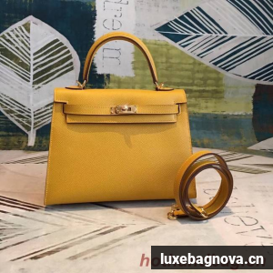 Hermes original Kelly Epsom Leather KL32 yellow