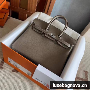 Hermes original Togo Leather HB25O dark gray