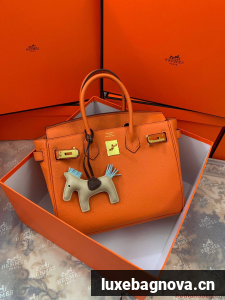 Hermes original Togo Leather HB35O Orange
