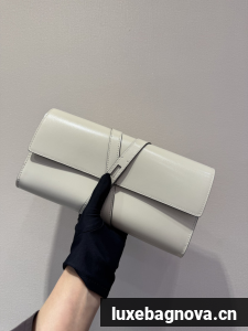 Hermes swift Leather Clutch 37568 Cream