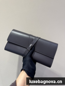 Hermes swift Leather Clutch 37568 dark gray