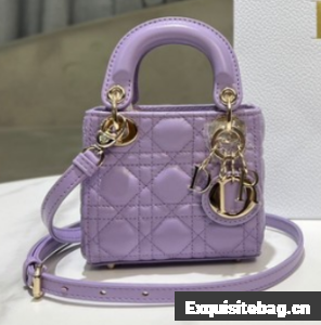 Lady Dior Micro Bag Cannage Lambskin S0856ONG Lilac