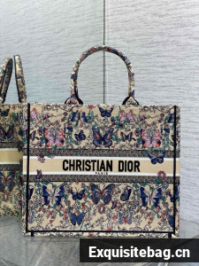 Large Dior Book Tote Embroidery Embroidery M1286ZEDX-1