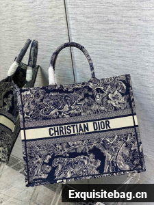 Large Dior Book Tote Embroidery Embroidery M1286ZEDX-5