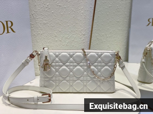 MISS DIOR MIDI MINI BAG white Cannage Lambskin S6006ONM