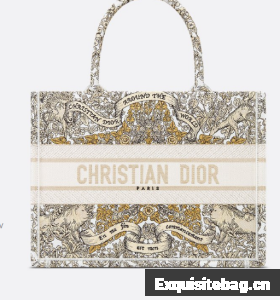 Medium Dior Book Tote atte Embroidery with Gold-Tone M1296ZEZE