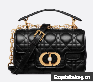 Mini Dior Jolie Top Handle Bag Black Cannage Calfskin M9272U